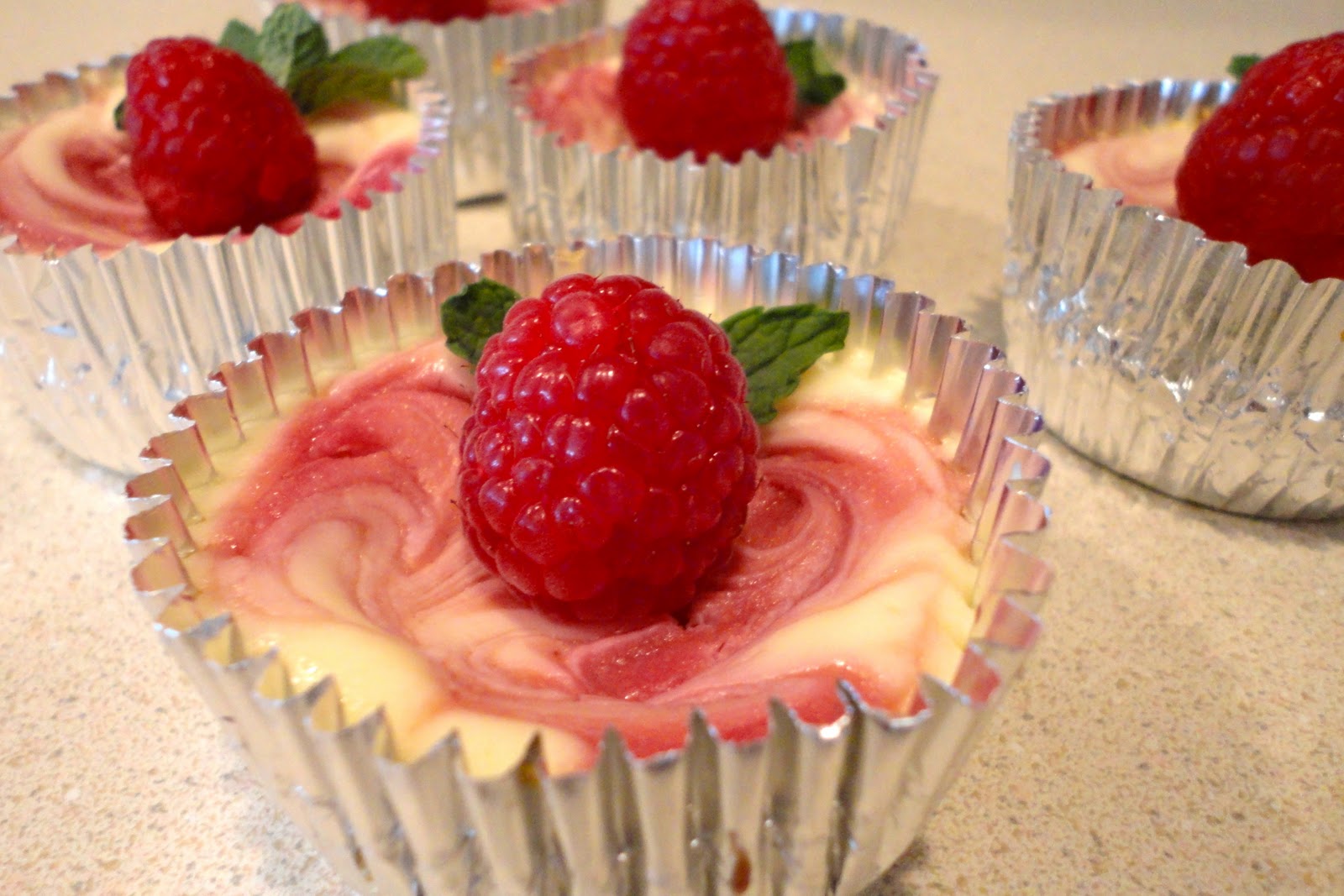 Raspberry Swirl Cheesecake Cupcakes Recipe