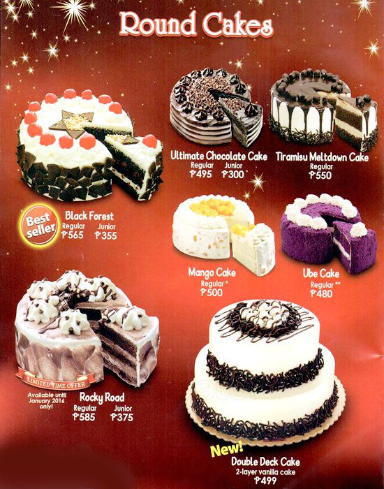 Red Ribbon Cakes Philippines Prices