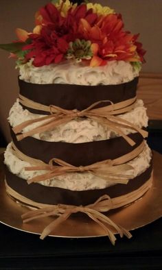 Rustic Country Bridal Shower Cake