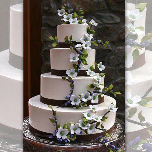 Rustic Wedding Cake Flowers