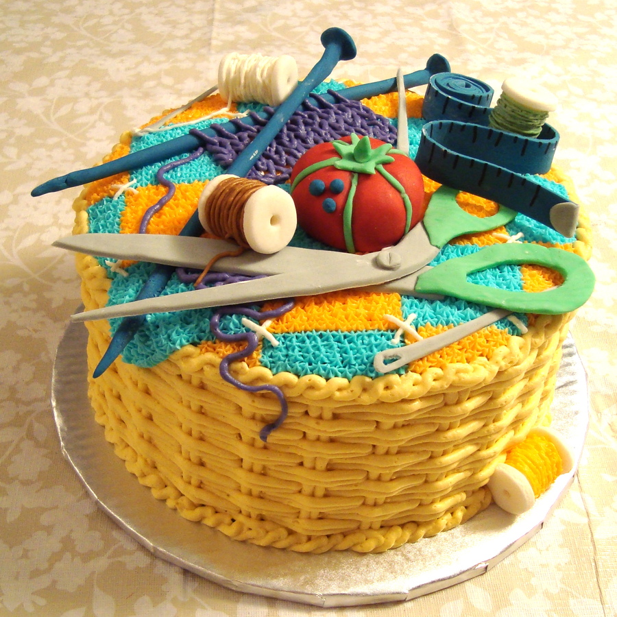 Sewing Basket Birthday Cakes