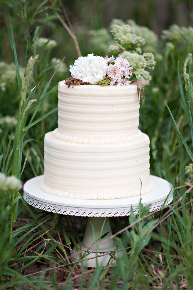 Simple Buttercream Wedding Cake