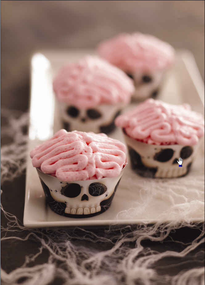 Skull Brain Cupcakes Halloween