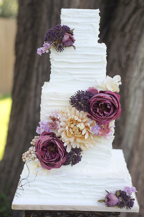 Square Buttercream Wedding Cake Designs