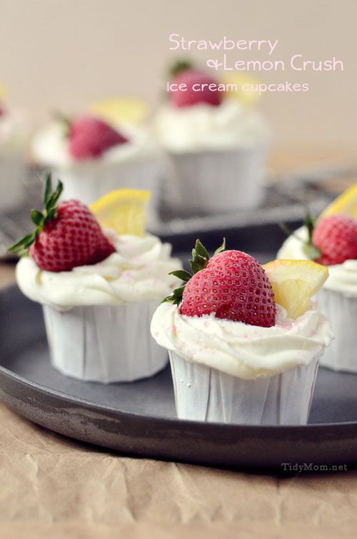 Strawberry Ice Cream Cupcakes