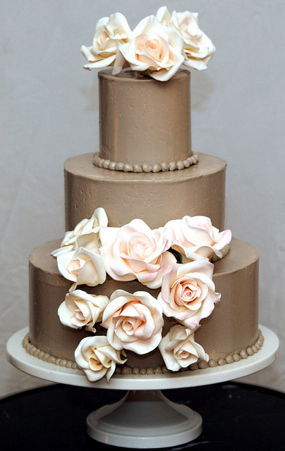 Taupe Wedding Cake