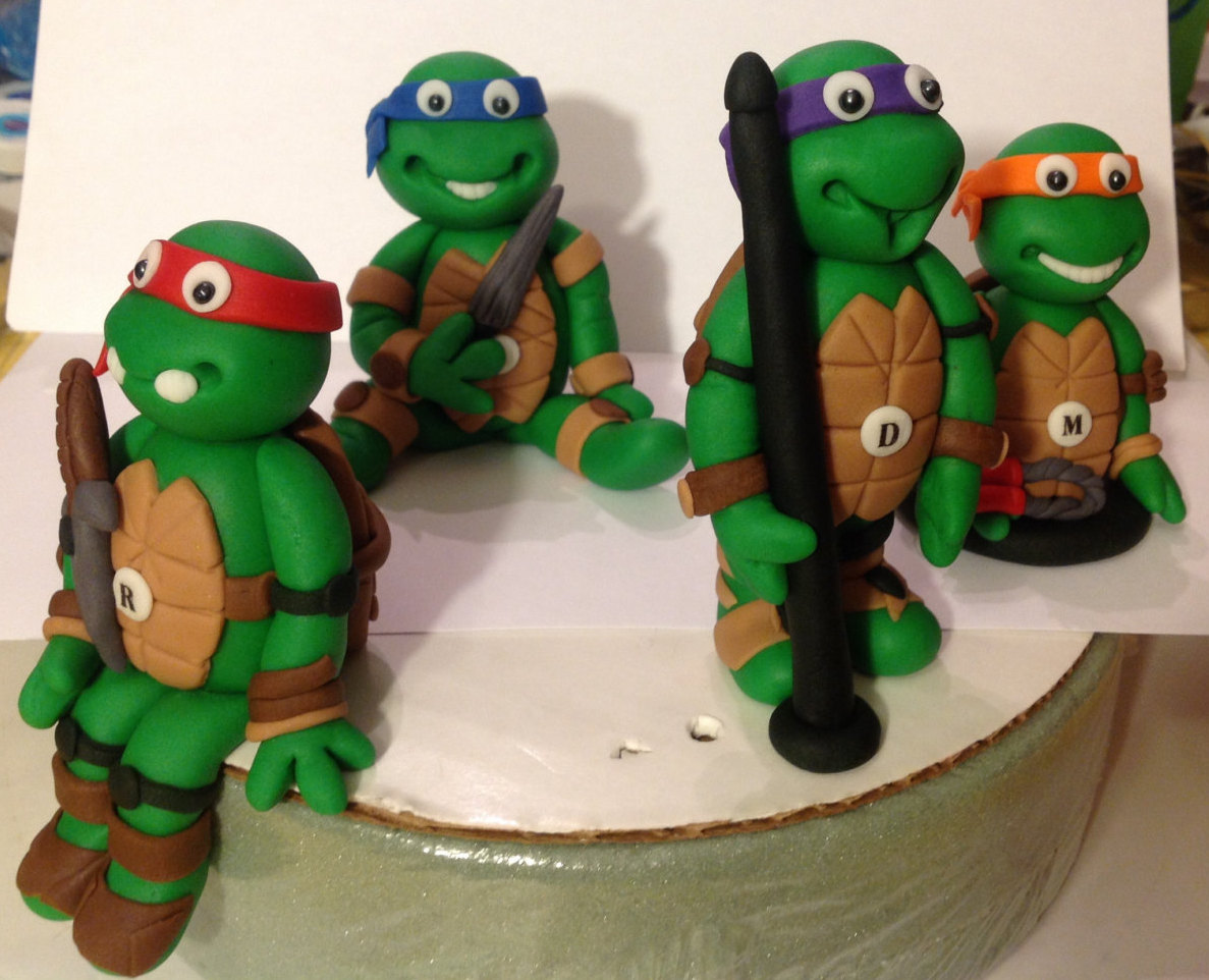 Teenage Mutant Ninja Turtles Fondant Cake Toppers