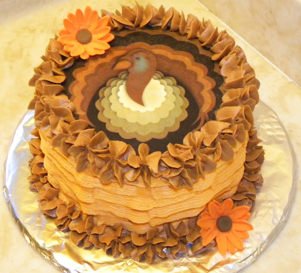 Thanksgiving Give Thanks Cake