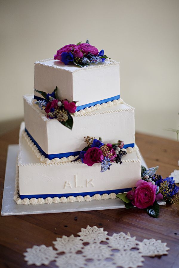Three Tier Square Wedding Cakes
