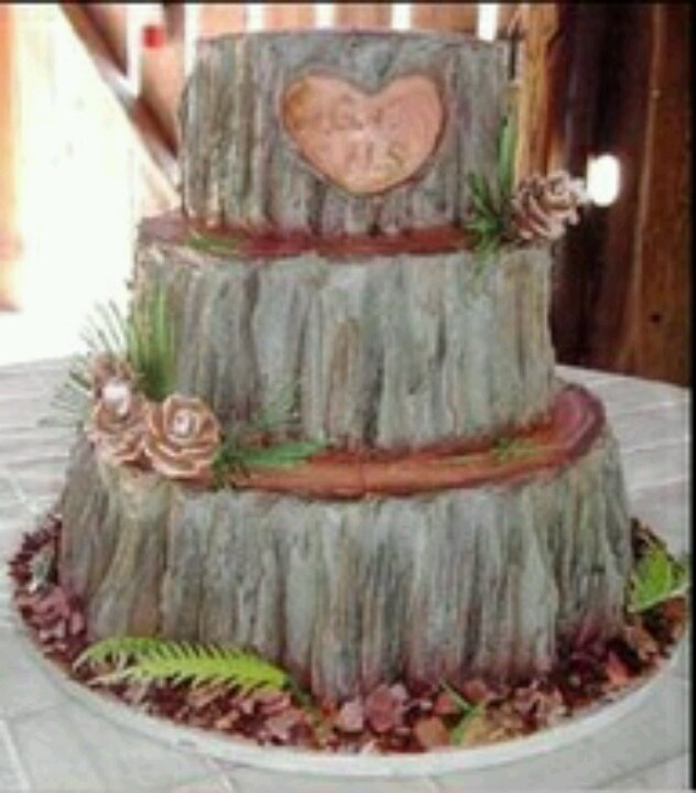 Tree Stump Wedding Cake