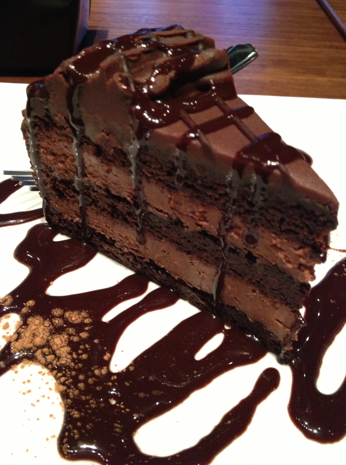 Triple Chocolate Cake Slice