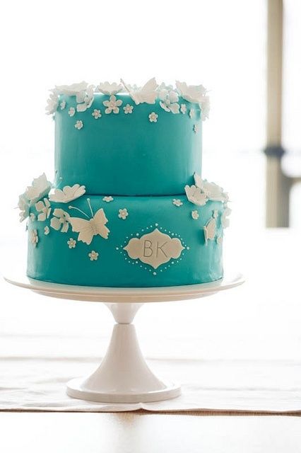 Turquoise Wedding Cake