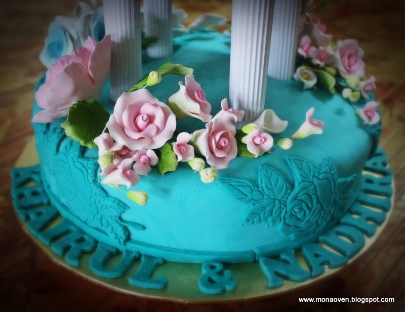 Turquoise Wedding Cake