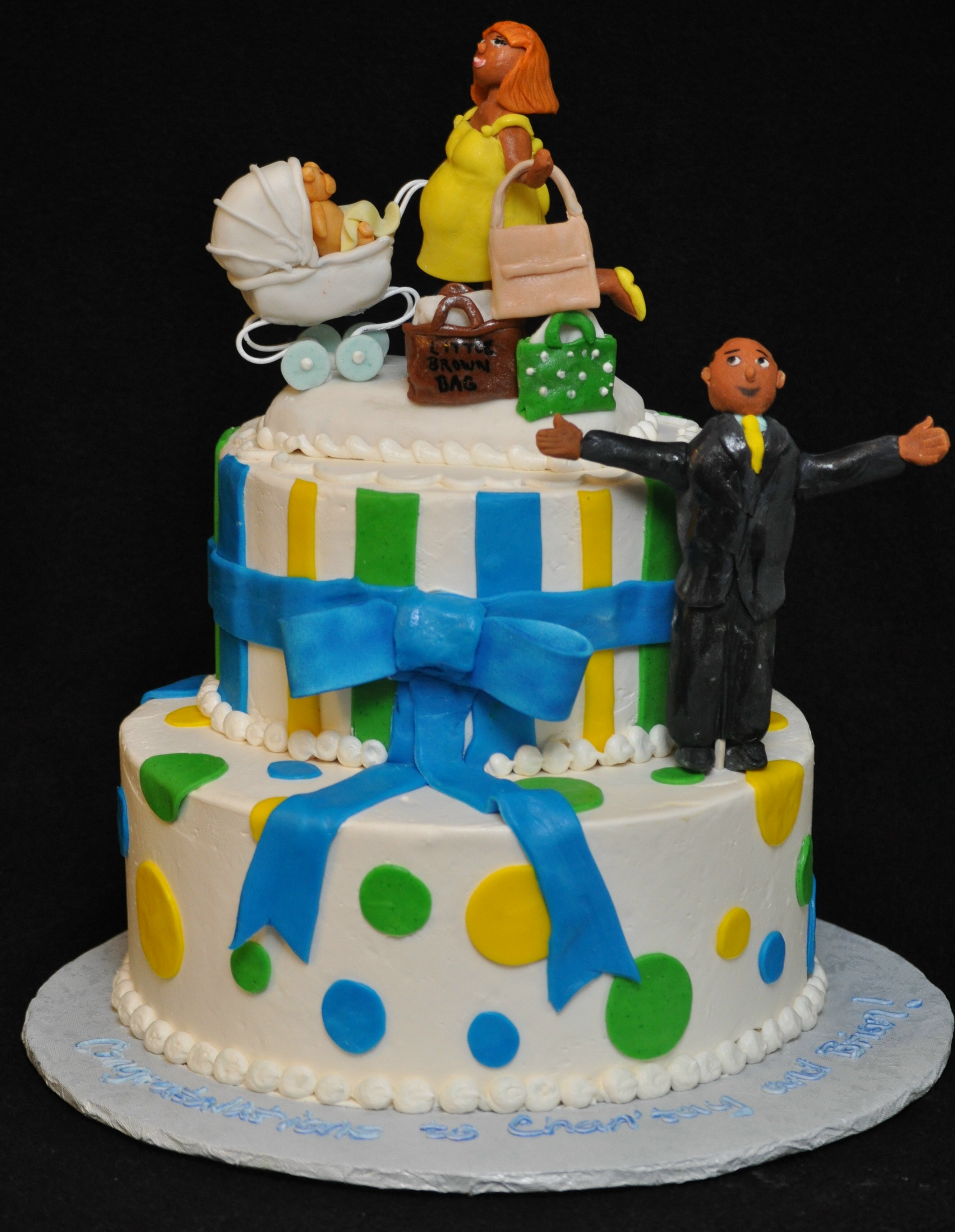 Two Tier Baby Shower Cake Two Tier Baby Shower Cake