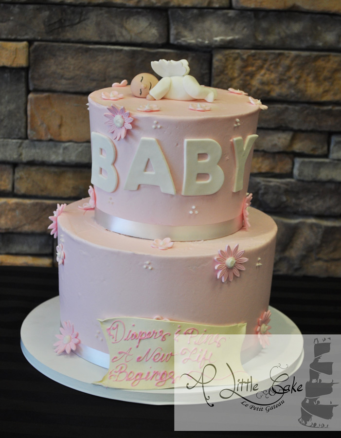 Two Tier Baby Shower Cake