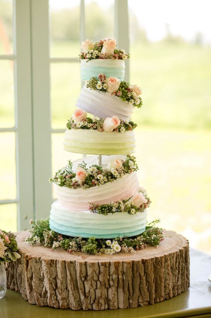 Unique Rustic Wedding Cake