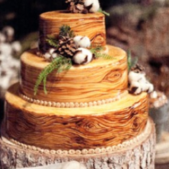 Wedding Cake Looks Like Wood