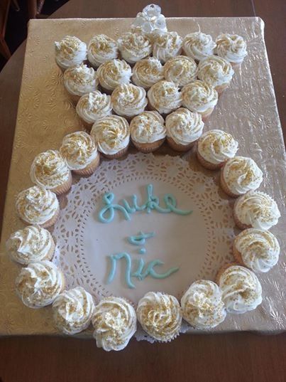 Wedding Ring Bridal Shower Cupcake Cake