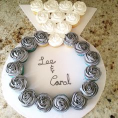 Wedding Ring Bridal Shower Cupcake Cake