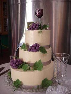 Wine Themed Wedding Cake