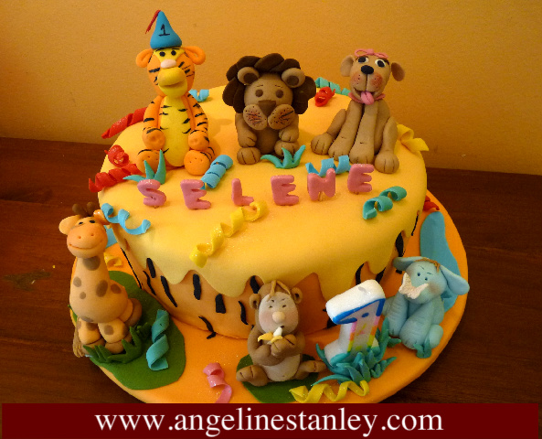 1 Year Birthday Cake Design Animal