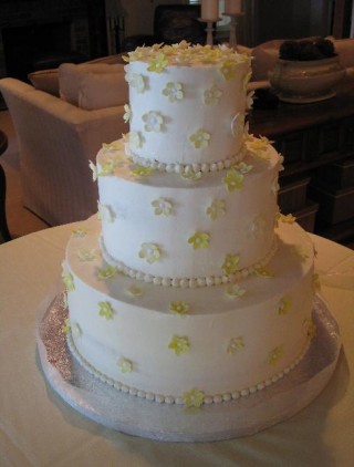 3 Tier Buttercream Wedding Cake 3 Tier Buttercream Wedding Cake