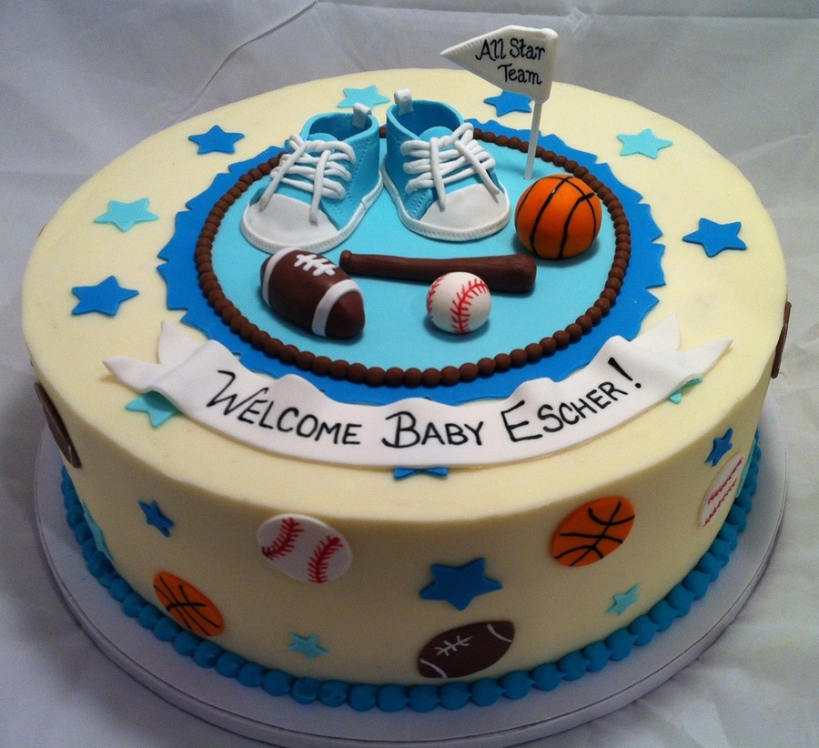 All-Star Baby Boy Shower Cake