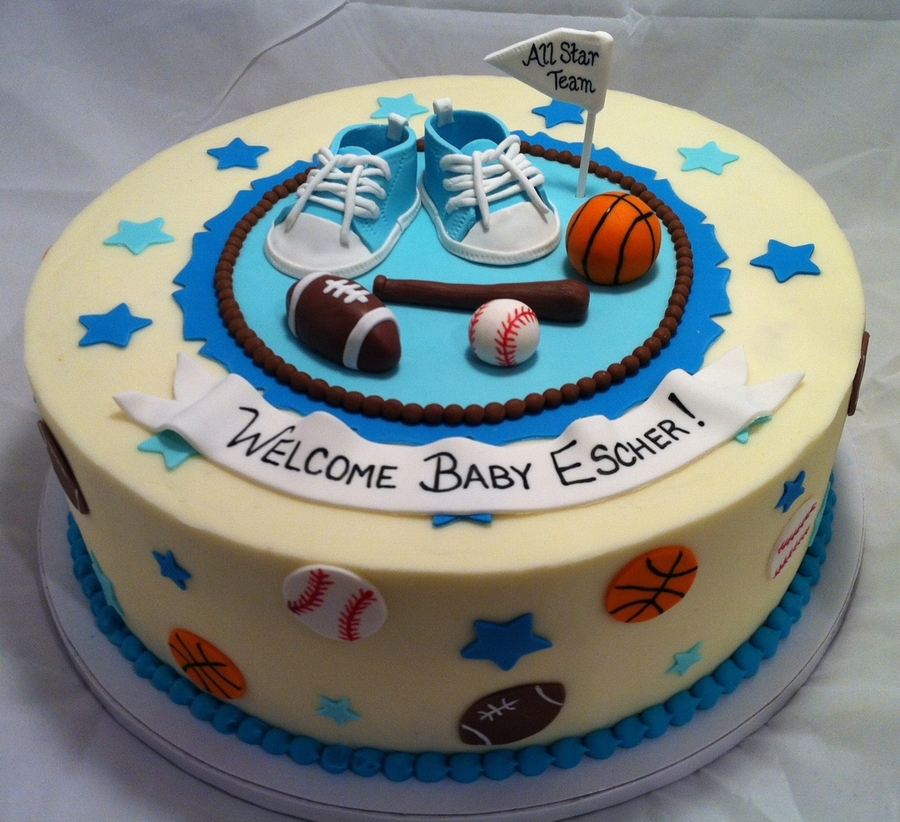 All-Star Baby Boy Shower Cake All-Star Baby Boy Shower Cake