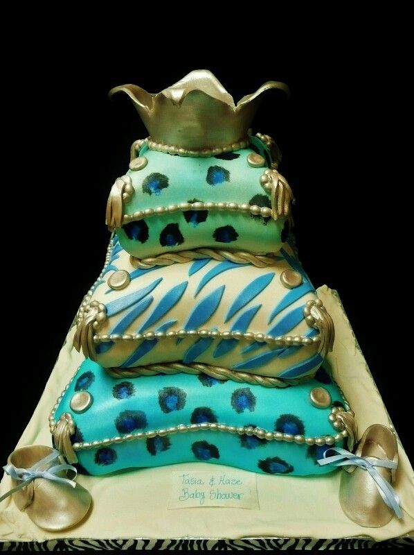 Animal Print Baby Shower Cake Animal Print Baby Shower Cake