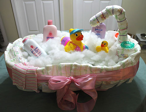 Baby Tub Diaper Cake Baby Tub Diaper Cake