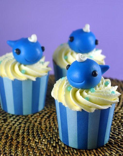 Baby Whale Cupcakes