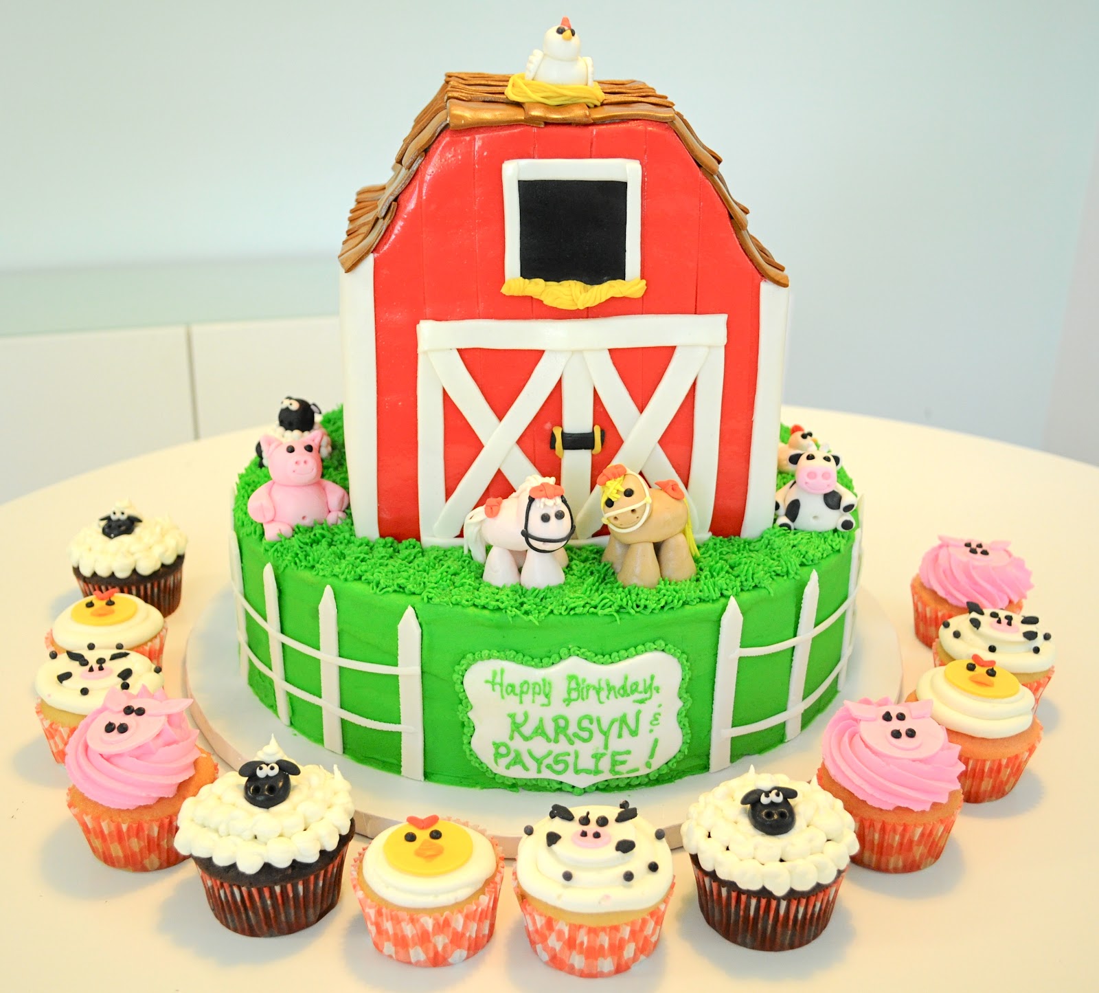 Barn Animal Birthday Cake