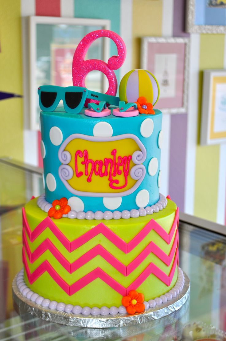 Beach Pool Party Birthday Cake Ideas