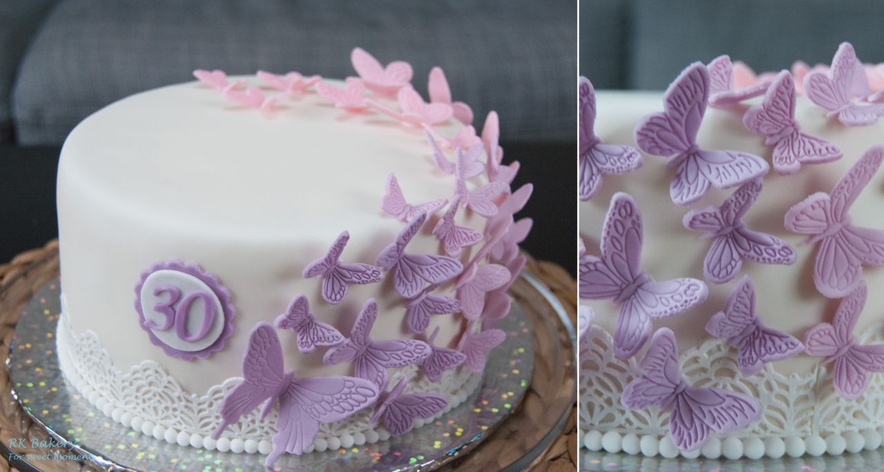 Birthday Cake with Butterflies Birthday Cake with Butterflies
