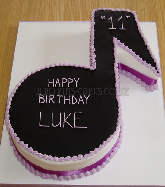 Birthday Cake with Music Notes