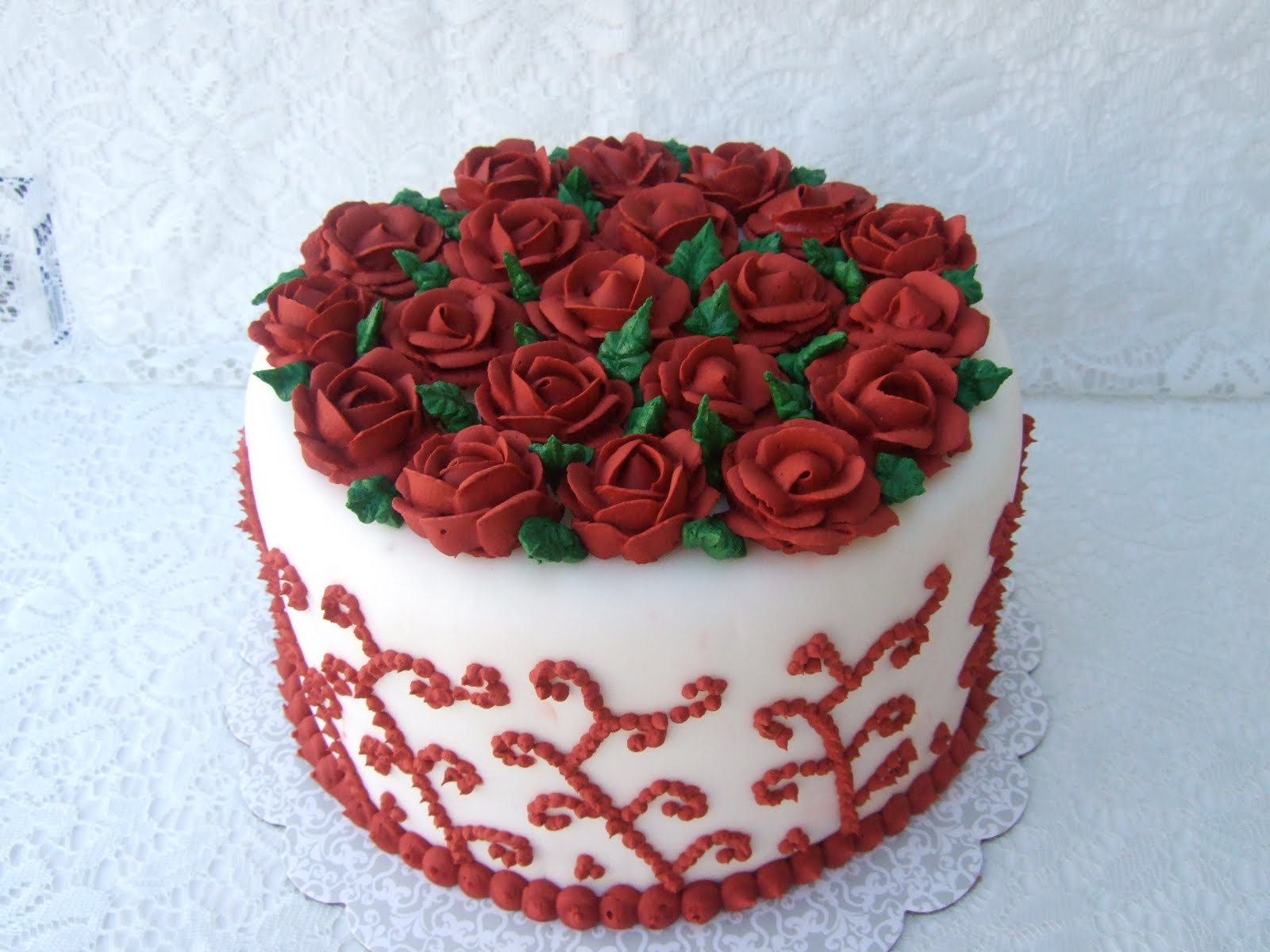 Birthday Cake with Roses