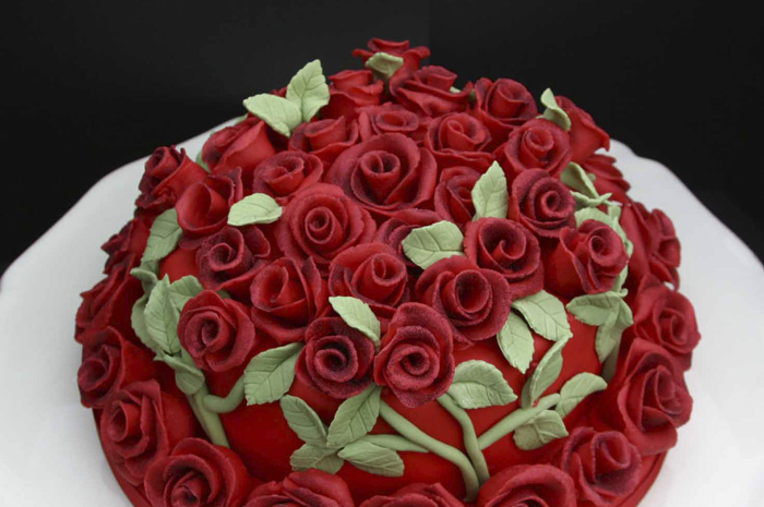 Birthday Cake with Roses