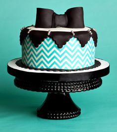 Black and Turquoise Birthday Cake Black and Turquoise Birthday Cake