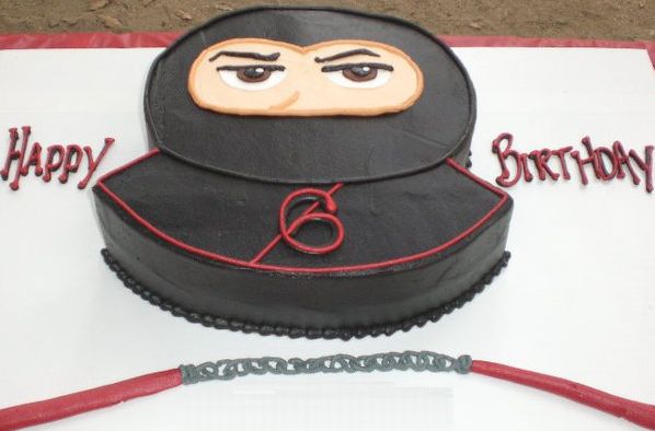 Black Ninja Birthday Cake Black Ninja Birthday Cake