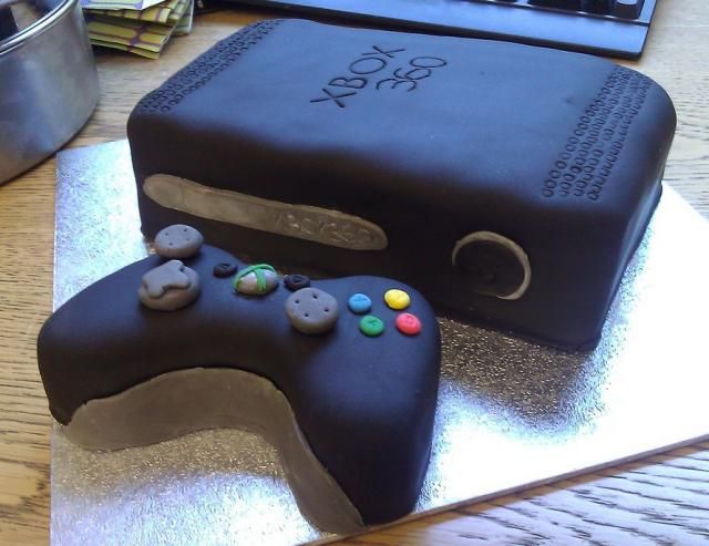 Black Xbox 360 Controller Cake