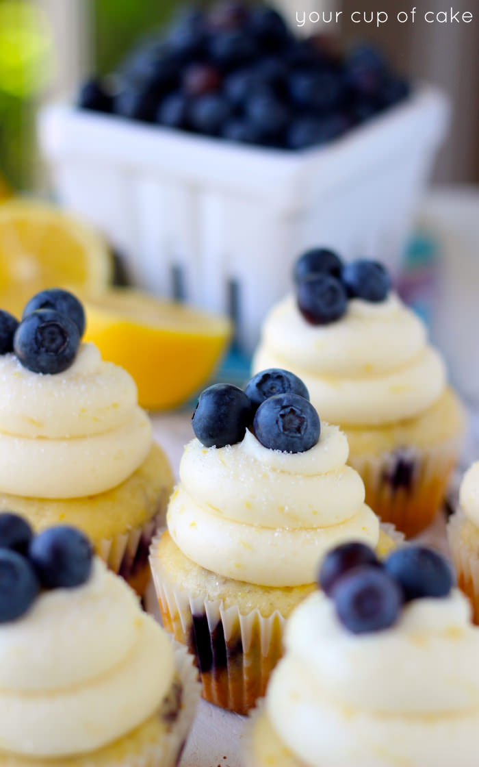 Blueberry Lemon Cream Cupcakes