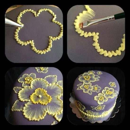 Brush Embroidery Cake Decorating Easy Ideas