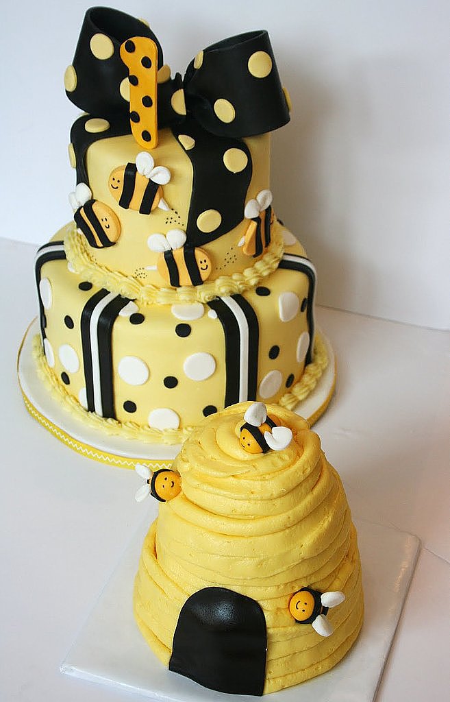 Bumble Bee First Birthday Cake
