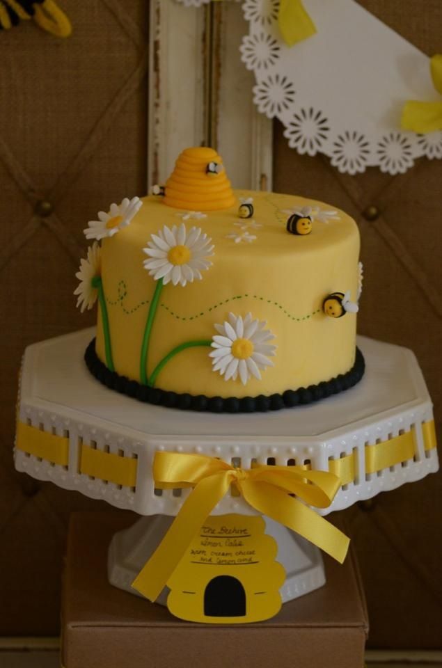 Bumble Bee Themed Birthday Cake