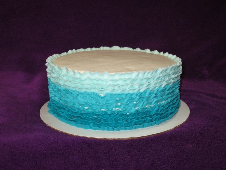 Buttercream Ombre Ruffle Cake