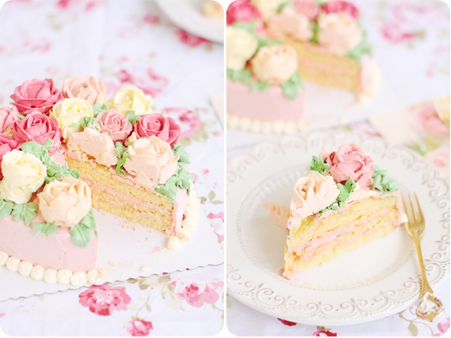 Buttercream Roses Cake Buttercream Roses Cake