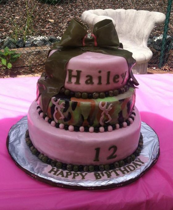 Camo Browning Birthday Cake