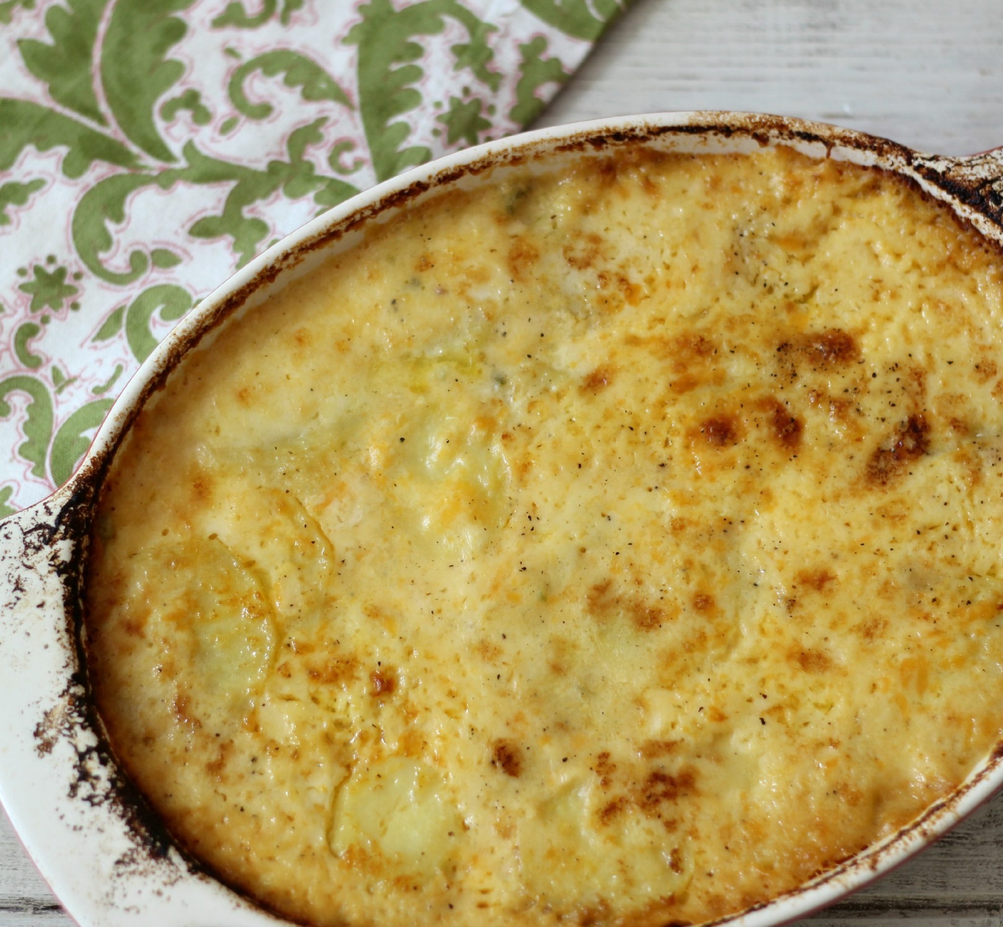 Cheesy Bacon AU Gratin Potatoes