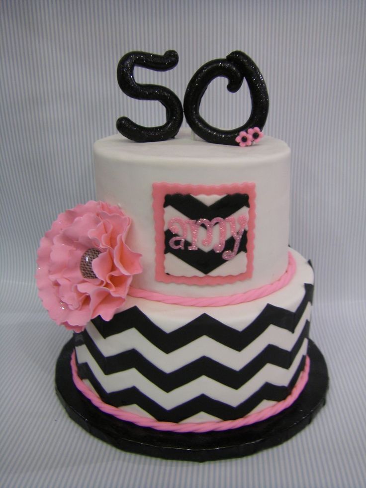 Chevron Birthday Cake