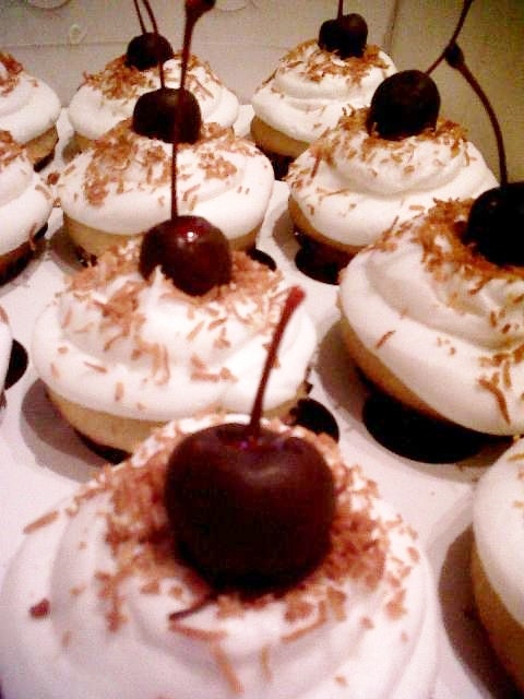 Chocolate Coconut Rum Cupcakes